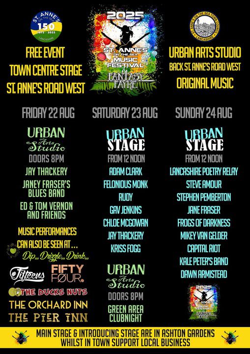 St Annes Music Festival 2025 Line Up